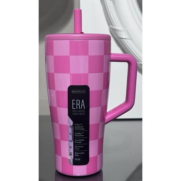 NWT LIMITED EDITION Brumate 30oz Era, PINK CHECKER - Picture 2 of 5